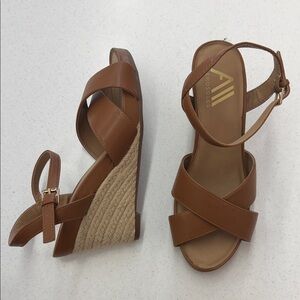 AEROSOLES Tan Wedge Sandals